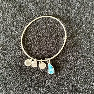 Alex and Ani blue aquamarine topaz bracelet
